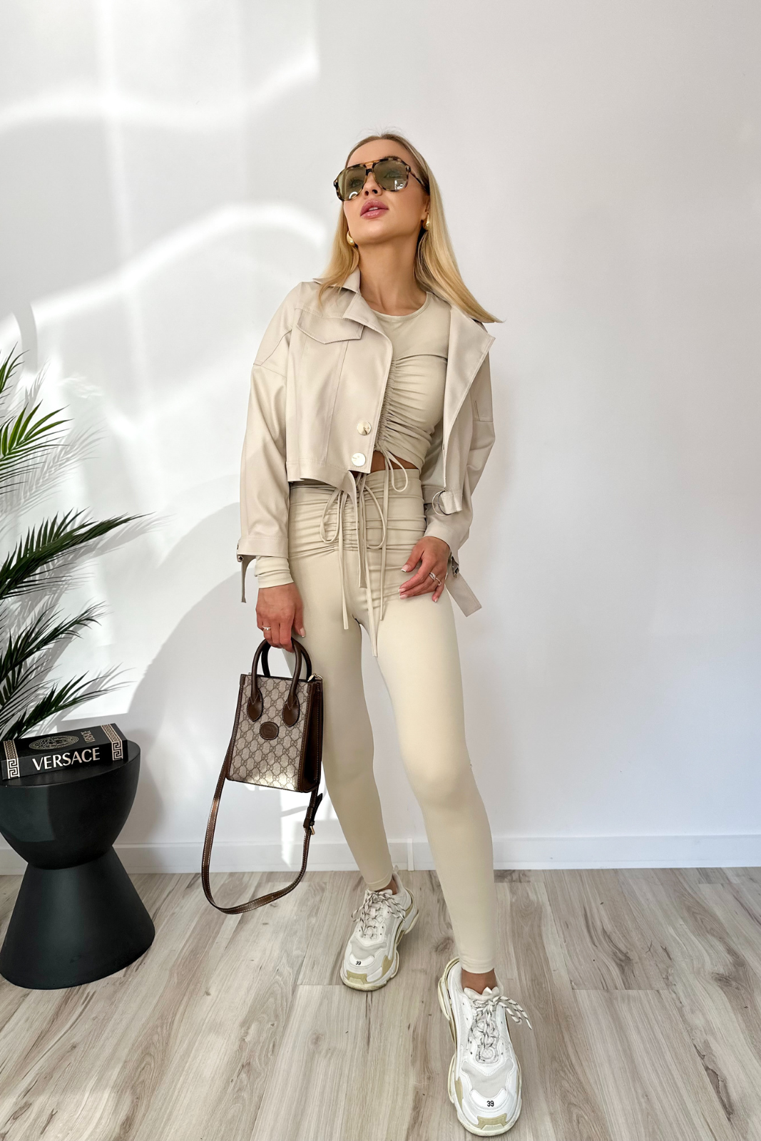 IVA-Rahmenleggings beige