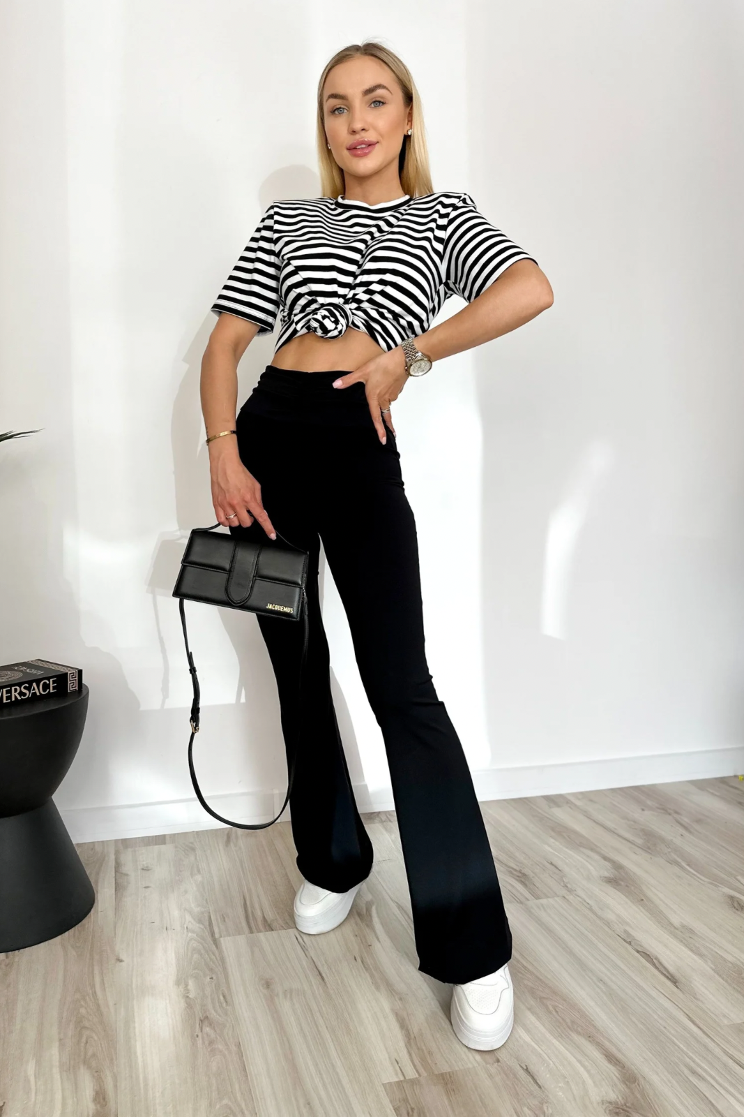 Leggings mit weitem Bein IVA schwarz